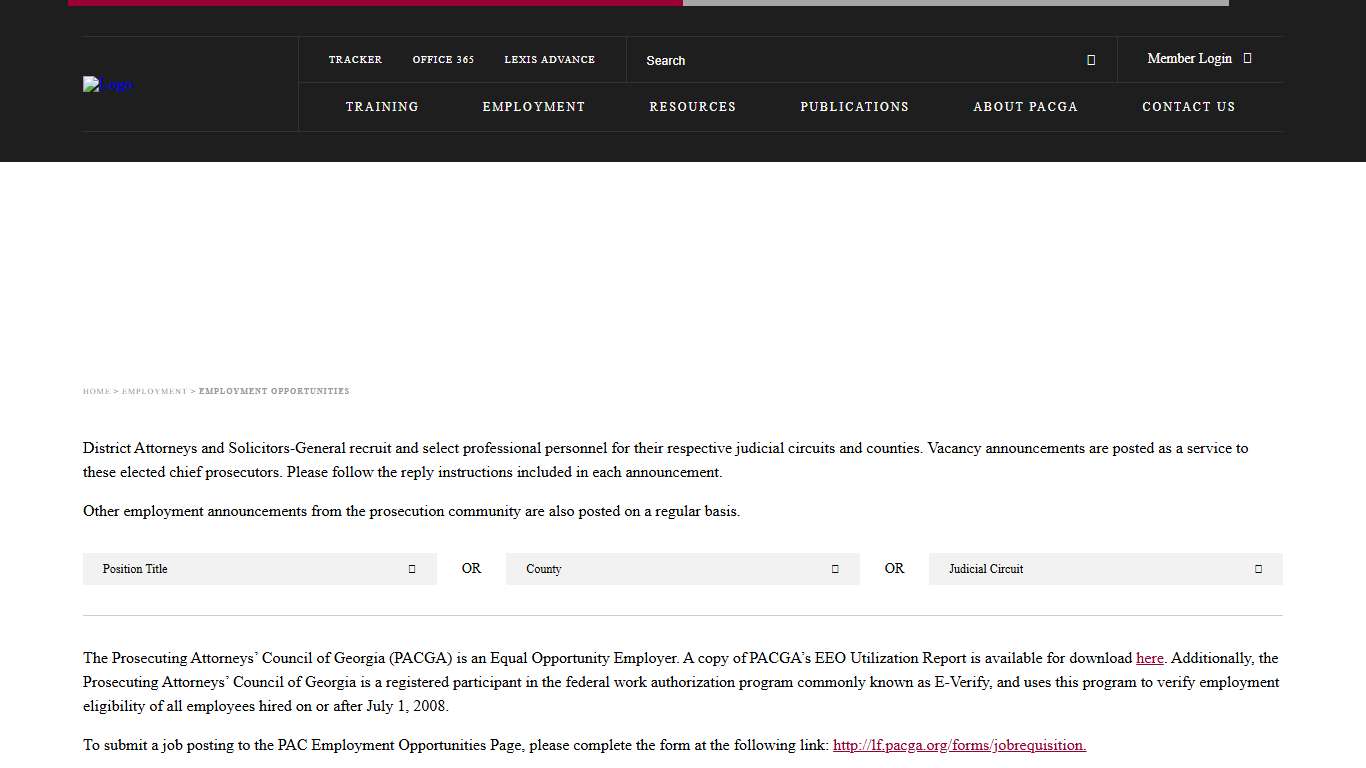 Employment Opportunities Archive - Prosecuting Attorneys' Council of Georgia